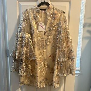 Buddy Love Floral Sequin Gayle Smitten Dress - Long Sleeve Mini Dress